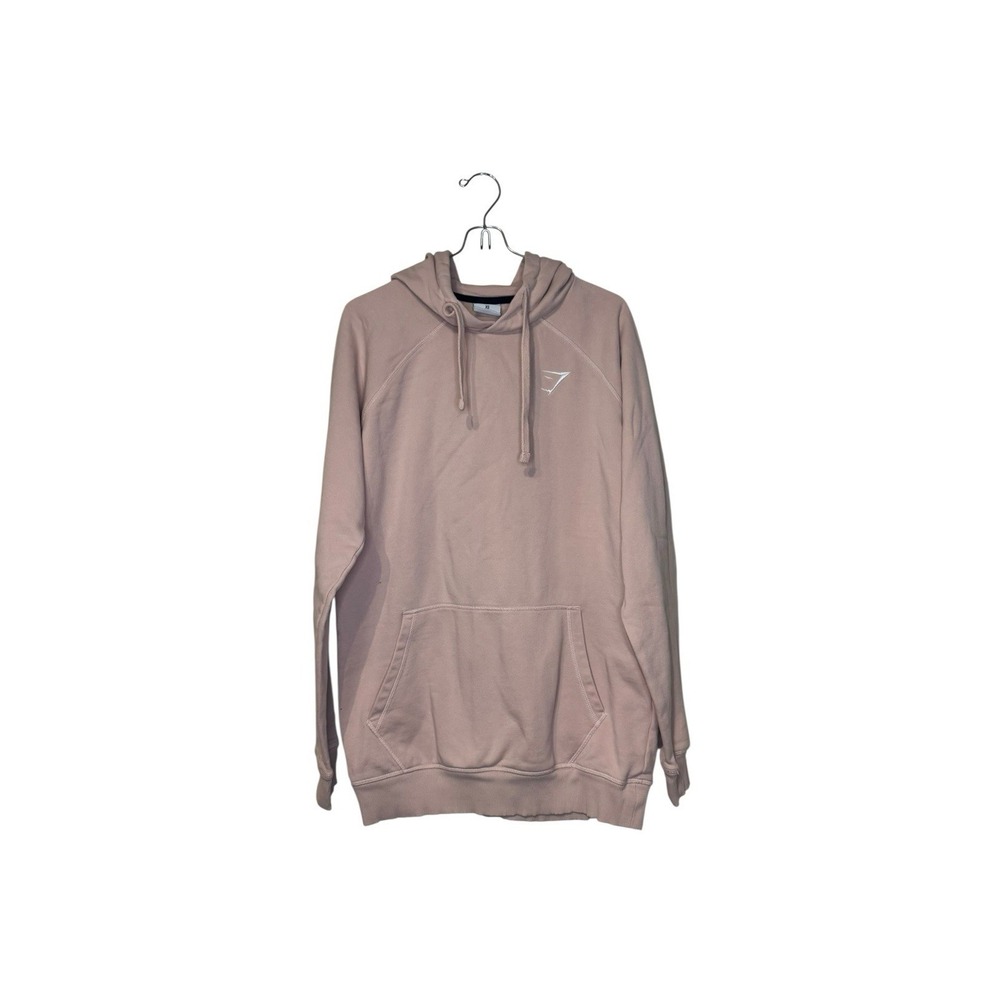 Gymshark Women's Sweatshirt Hooded Runningβ Pullover kangaroo Pocket Pink XS